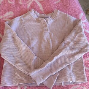 Cozy Pink Waffle Knit Pullover